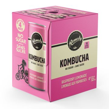 Organic Kombucha Raspberry Lemonade No Sugar