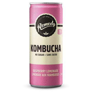Organic Kombucha Raspberry Lemonade No Sugar