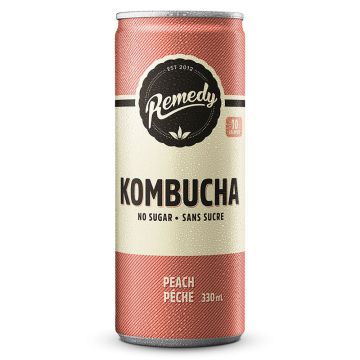 Kombucha Pêche sans sucre biologique 