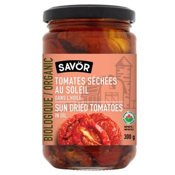 Tomates biologiques séchées au soleil dans l'huile