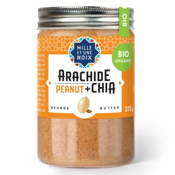 Beurre d'arachide et chia biologique