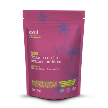 Graines de lin brunes entières biologiques