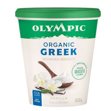 Yogourt grec biologique 3,5% Vanille