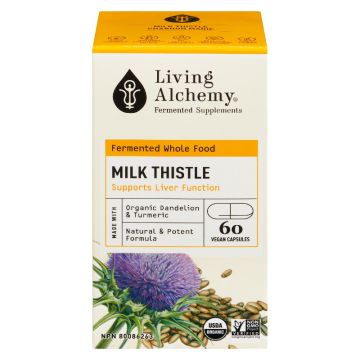 Organic Fermented Milk Thistle 100 mg - Revitalizes & Strengthens Liver