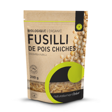 Pâtes fusilli de pois chiches biologiques