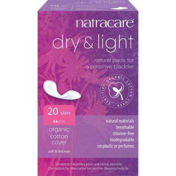 Dry and Light Natural Pads for Sensitive Bladders