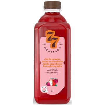 Jus de pomme fraise et framboise frais pressé