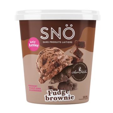 Dessert glacé sans produits laitiers - Fudge fondant et brownie