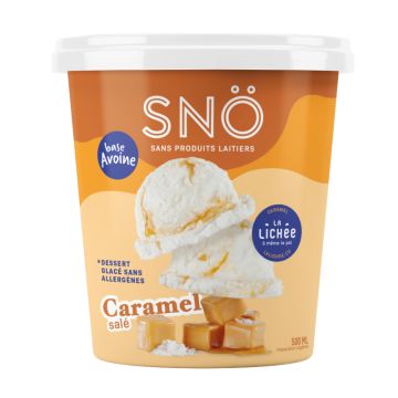 Dessert glacé sans produits laitiers- Caramel salé