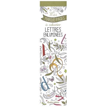 Mes marque-pages à colorier - Lettres enluminées