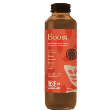 Breuvage adaptogène pétillant biologique boost cacao chaï