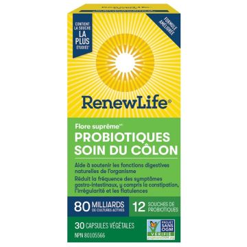Probiotiques Soin du côlon - Flore suprême 80 Milliards