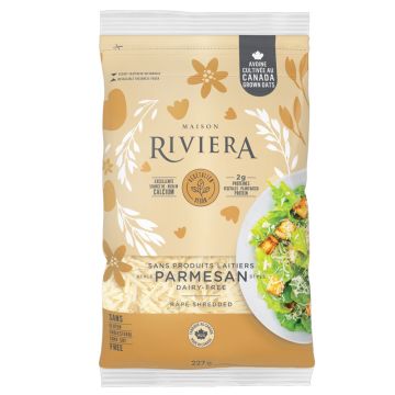 Dairy-free cheeses - Parmesan style shreeded