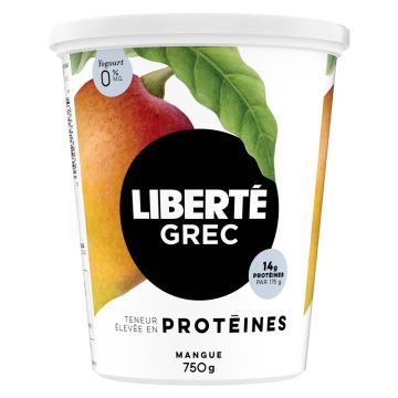 Yogourt grec 0% m.g. - Mangue  