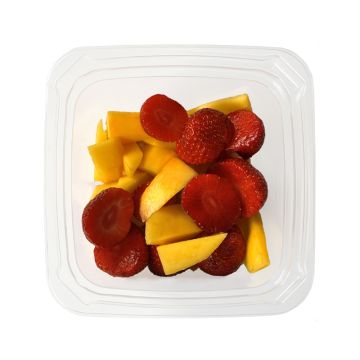 Fruits et légumes biologiques coupés - Fraises et mangues