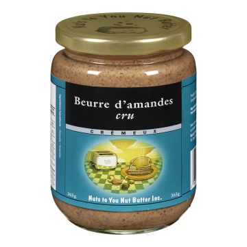 Beurre d'amandes crues crémeux