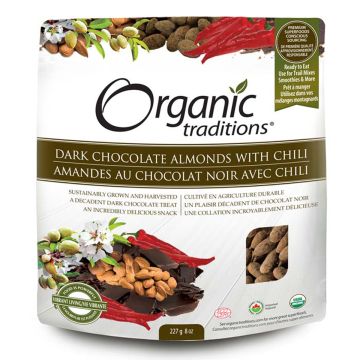 Fruits and Nuts - Dark chocolate almonds with chili