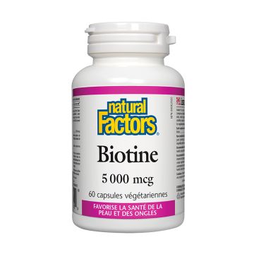 Biotine 5 000 mcg - Santé de la peau et des ongles