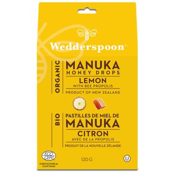 Pastilles de miel de Manuka citron propolis biologique