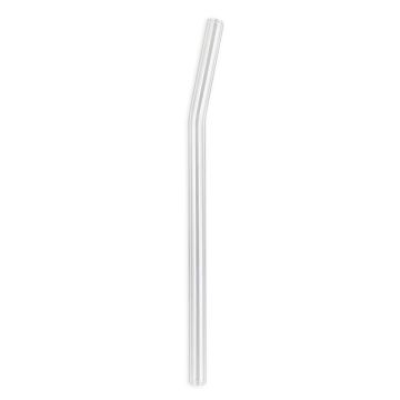 Glass straw - Smoothie diameter 12 mm (0.472 po) / lenght 203.2 mm (8 po) bent
