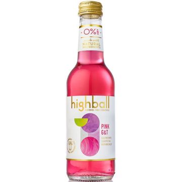 Alcohol-free sparkling cocktail - Pink gin & tonic (1 bottle)
