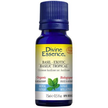 Organic Tropical Basil Essential Oil Ocimum Basilicum var. Basilicum - Mental Fatigue