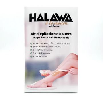 Kit d'épilation complet pâte à sucre bandes d'épilation et gel post-épilatoire