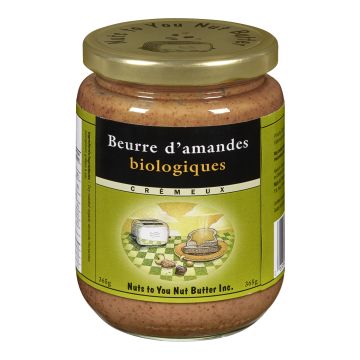 Beurre d'amandes biologiques crémeux   