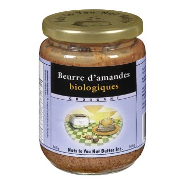 Beurre d'amandes biologiques croquant