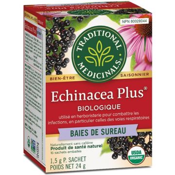 Tisane biologique - Échinacea plus et baies de sureau