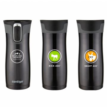 Tasse anti-renversement noire mate 16oz