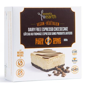 Gâteau végétalien - Fromage espresso sans produits laitiers et sans gluten 