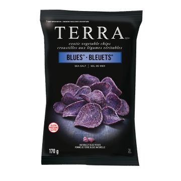 Croustilles pommes de terre bleues
