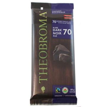 Fairtrade Organic 70% Pure Dark Chocolate Bar