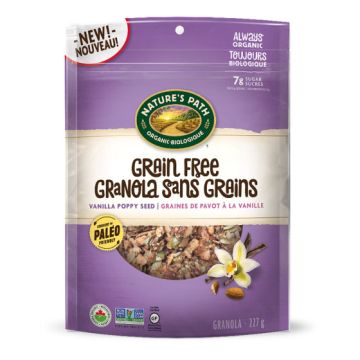 Granola biologique sans grains - Vanille et graines de pavot