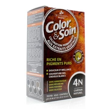 Coloration pour cheveux - Châtain naturel 4N