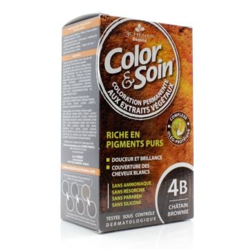 Coloration pour cheveux - Châtain brownie 4B