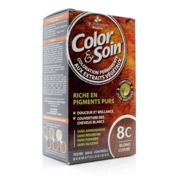 Natural hair coloration - Copper blond 8C