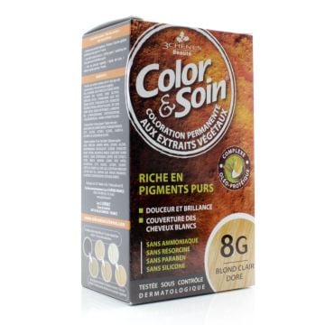 Natural hair coloration - Light golden blond 8G