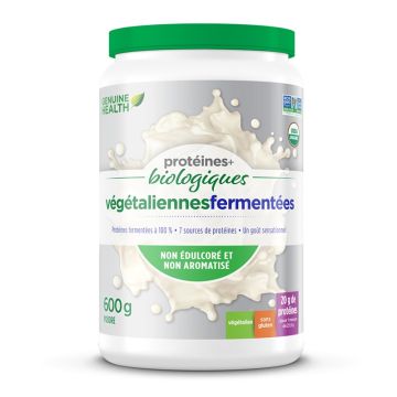 Protéines+ biologiques végétaliennes fermentées - Non édulcoré et non aromatisé