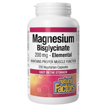 Elemental Magnesium Bisglycinate 200 mg - Muscle Function