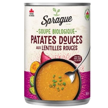 Soupe biologique - Patates douces aux lentilles rouges