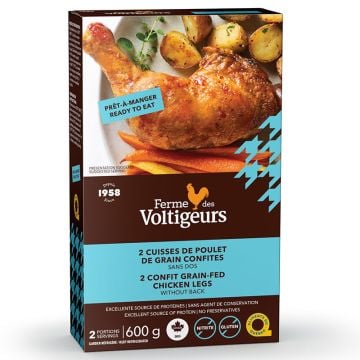 2 cuisses de poulet de grain confites