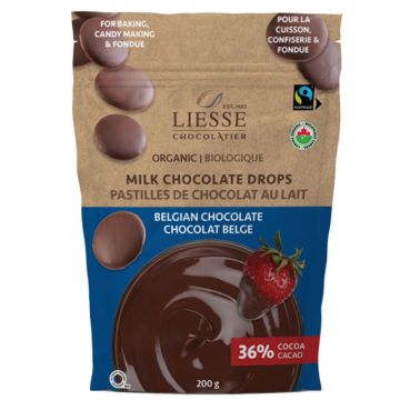 Organic belgian chocolate drops - With milk