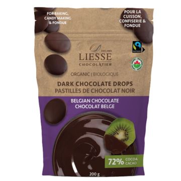 Organic belgian chocolate drops - Black