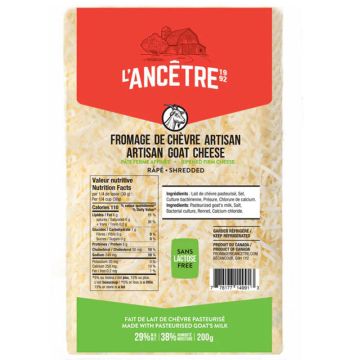 Fromage de chèvre artisan râpé sans lactose 29%