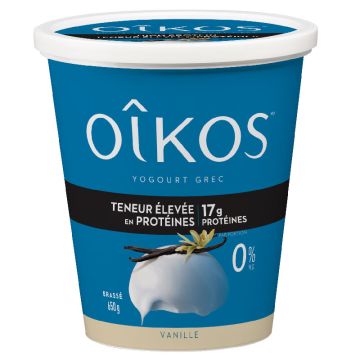 Yogourt grec 0% Vanille protéines 17 g