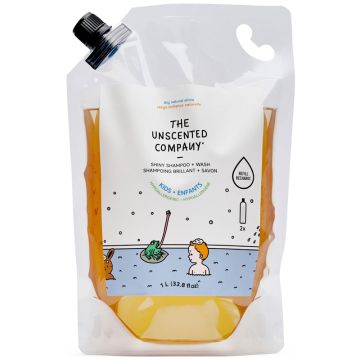 Savon et shampoing brillant - Sac recharge sans fragrance pour enfants