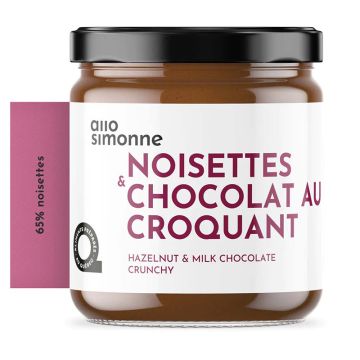 Tartinade - Noisettes et chocolat au lait croquant