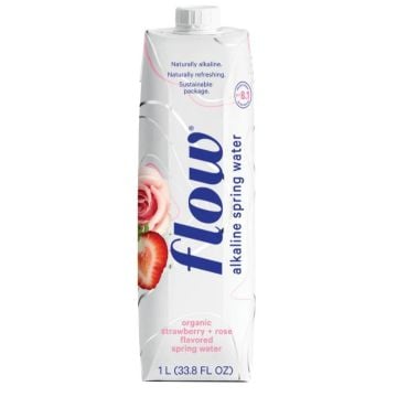 Alkaline spring water - Organic pink strawberry flavor